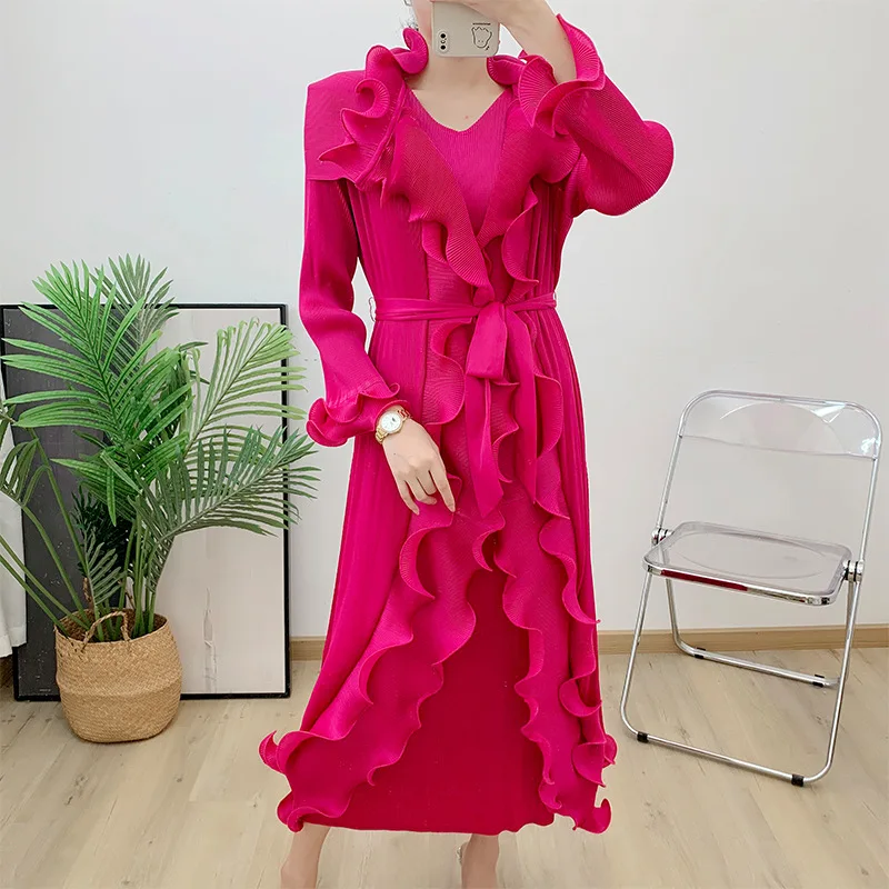 Плиссированная Осенняя Новинка 2023 Высококачественная кружевная юбка Auricularia с