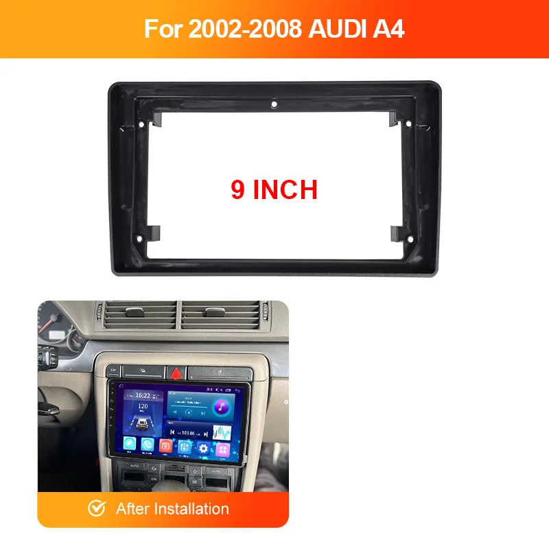 Для AUDI A4/A4L 2002-2016 9/10 1 дюймов автомобильный DVD стерео радио рамка приборная панель
