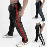 mens real leather jogging pants leather sports pants workout jogging track pants gym pants