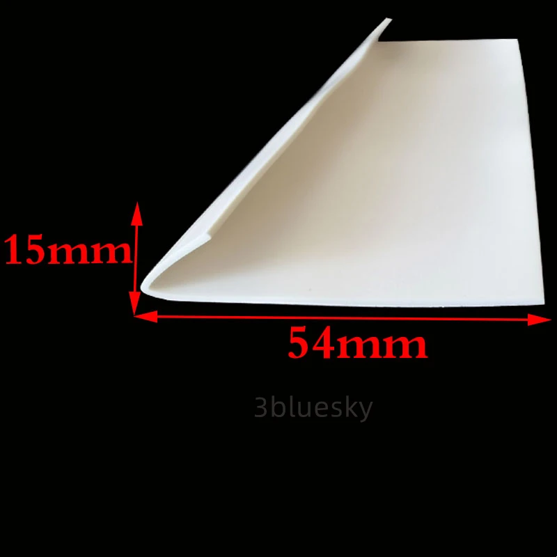 Custom Rubber L Strip Angle Corner Protecor Edge Encloser Shield Collision Avoidance Gasket 15x54mm White