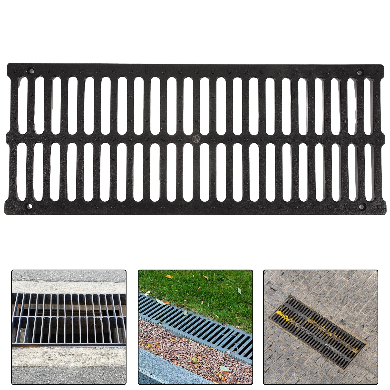 

Trench Cover Sturdy Grate Sewer Accessory Outdoor Drain City Replaceable Professional