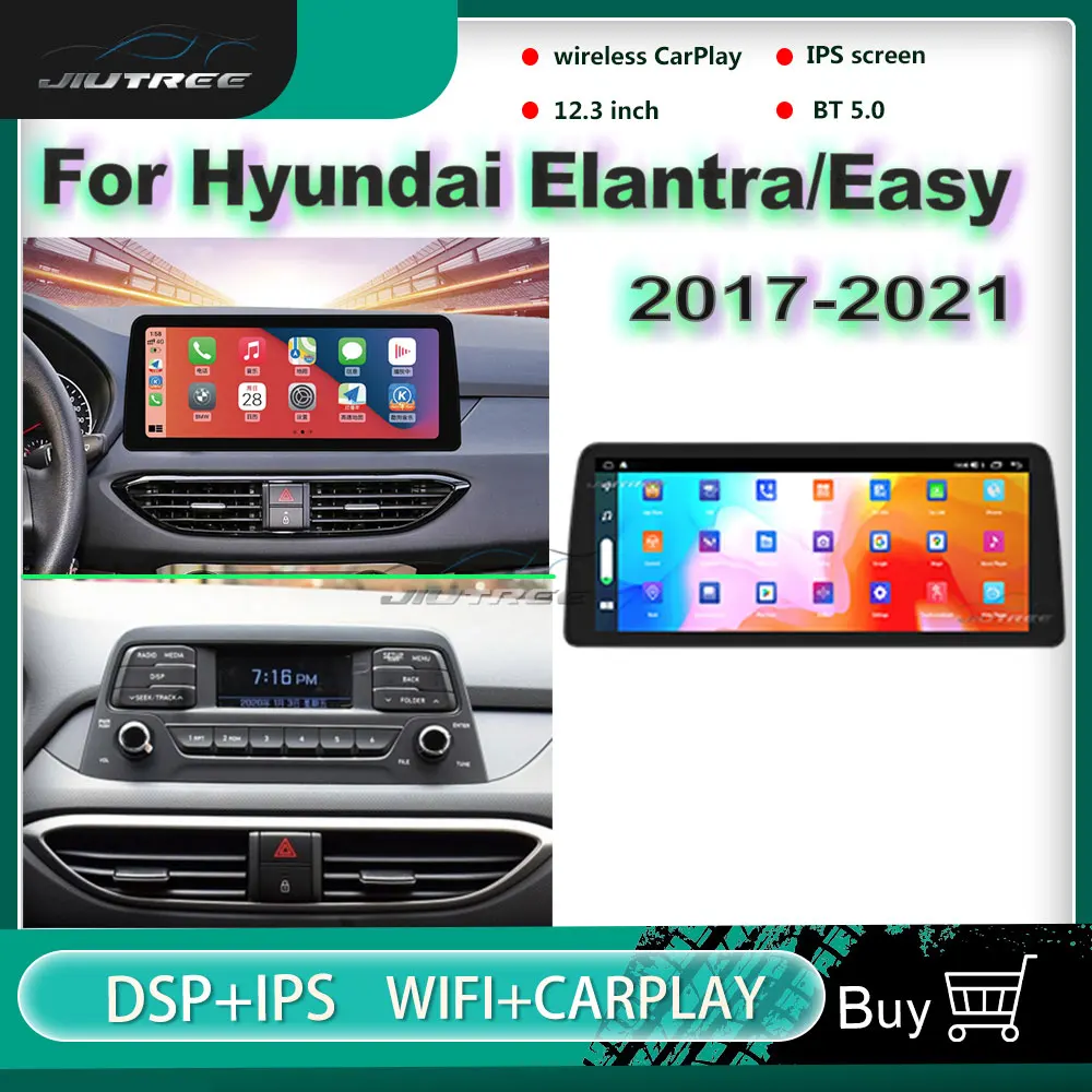 

Автомагнитола 2 Din, 12,3 дюйма, 128 ГГц, Android, для Hyundai Elantra Easy 2017-2021, стерео, мультимедийный плеер, головное устройство с GPS-навигацией