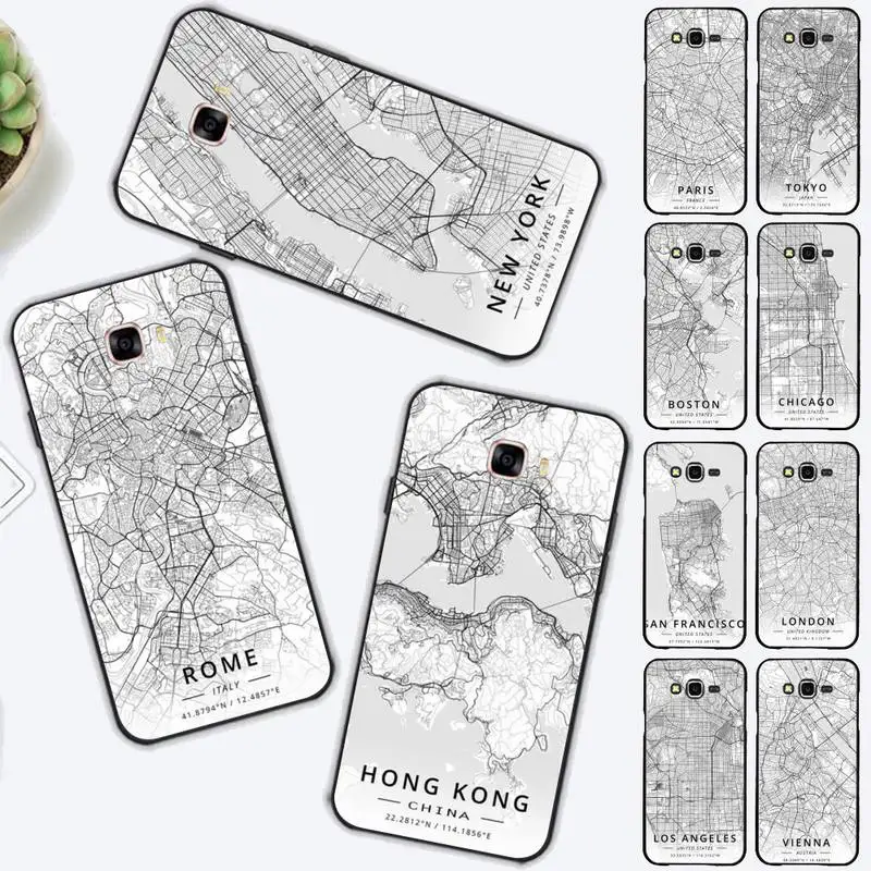 Чехол FHNBLJ для телефона с изображением карты Лондона и города Samsung J 2 3 4 5 6 7 8 prime plus