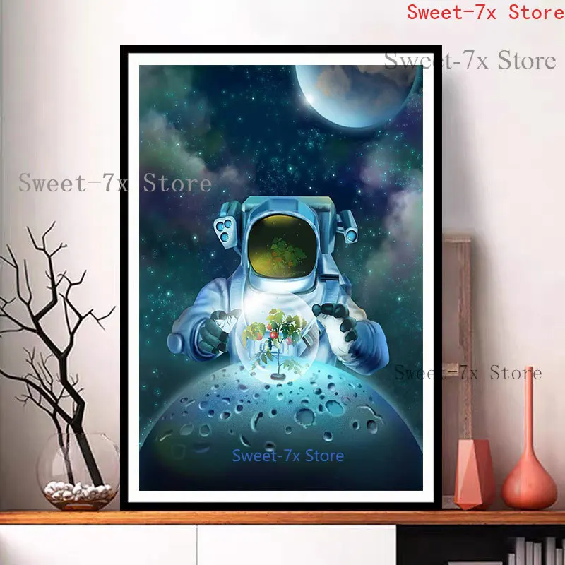 

Astronaut In Space Cartoon DIY 5D Diamond Painting Cross Stitch Kit Full Drill Embroidery Mosaic Art Picture of Rhinestones Gift