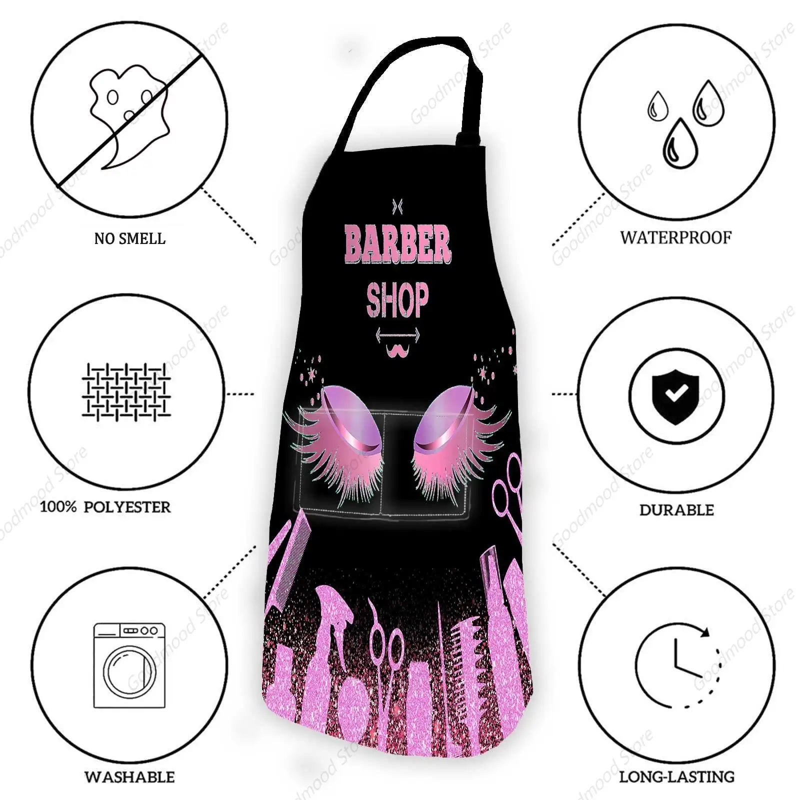 Парикмахерский фартук для ресниц в виде единорога салона косметологии ногтей