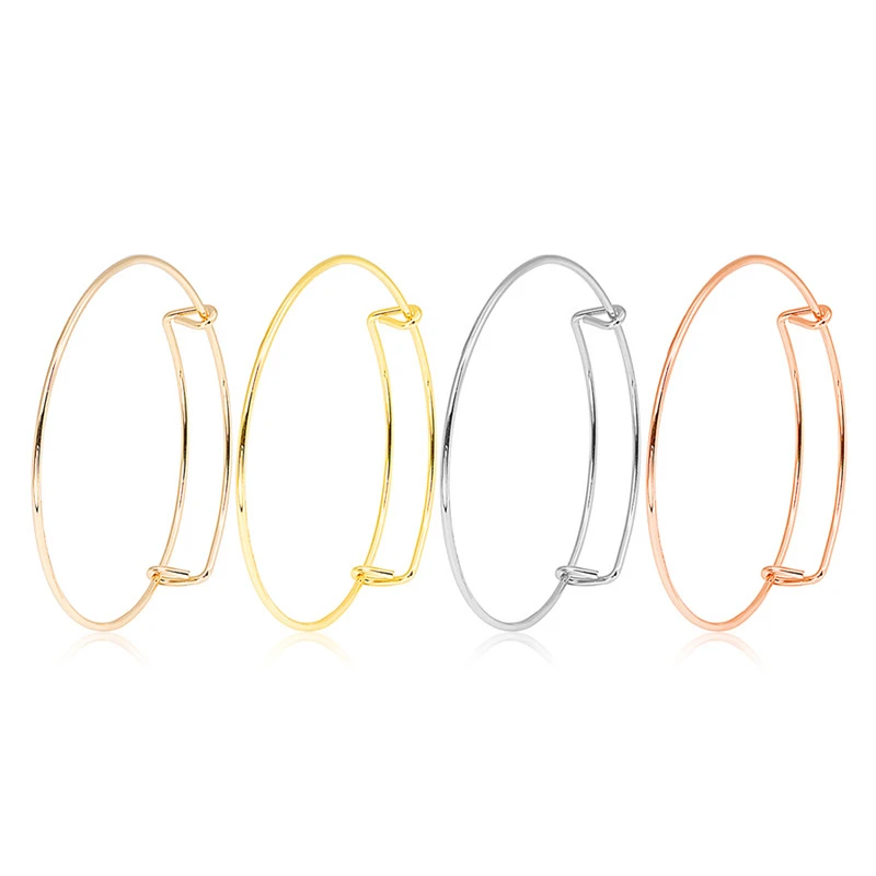 

Europe and the United States hot selling push-pull diy adjustable bracelet simple smooth plain ring bracelet bracelet