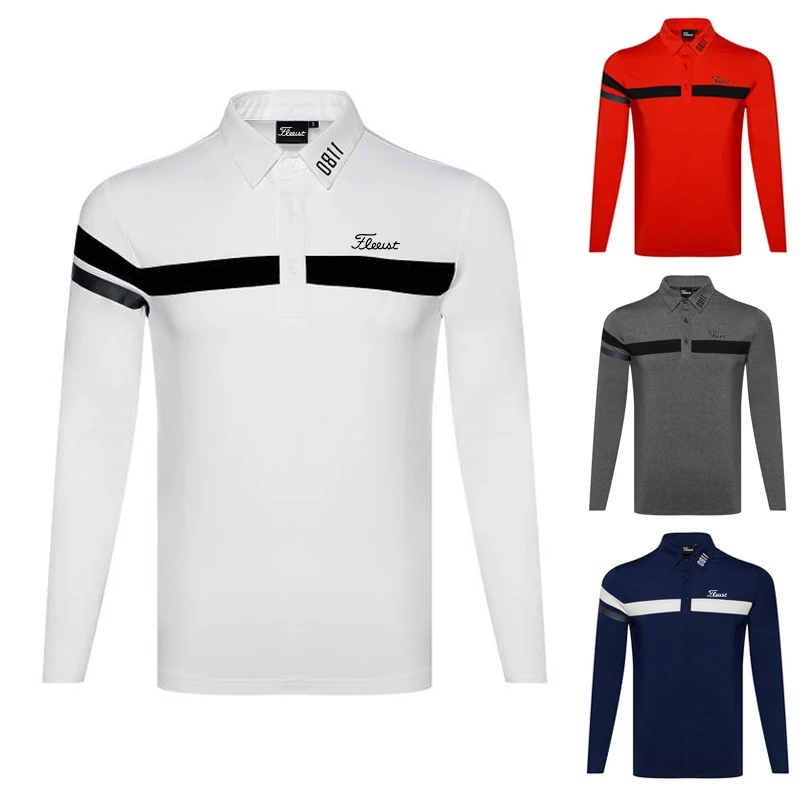 

Golf outdoor sports Golf Jersey clothing men's breathable quick drying sweat wicking long sleeved T-shirt polo shirt autumn