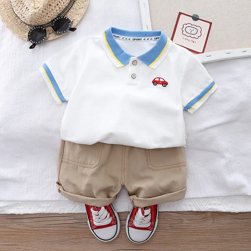 

Fashion Baby Boy's Clothes Summer Casual Sets Cartoon Tops+ Denim Shorts 2PCS Baby Clothing for Girls Infant Suits Kids Clothes