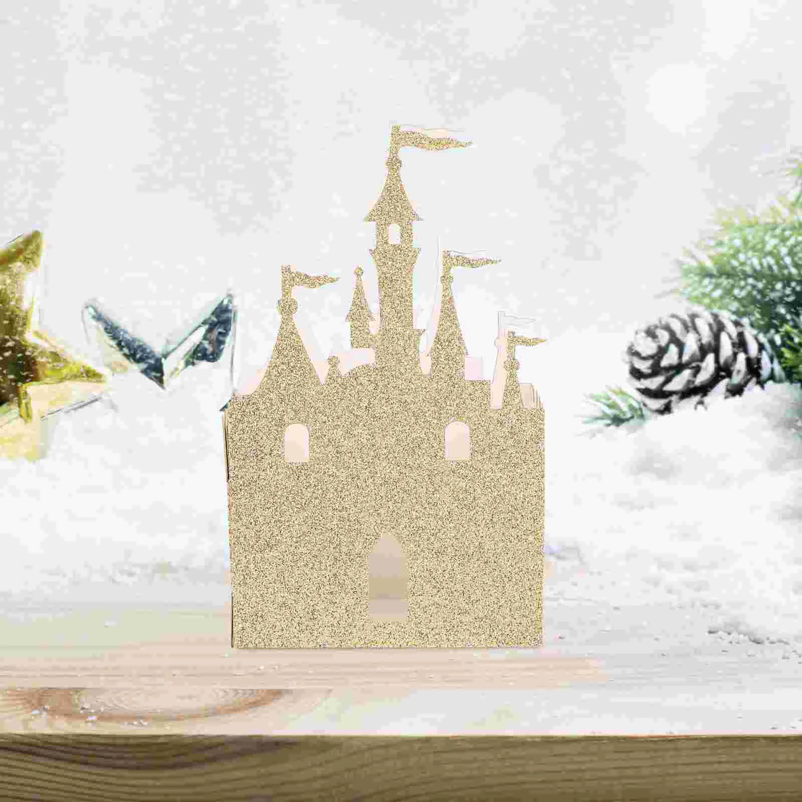 

Box Candy Wedding Gift Christmas Favor Paper Holiday Treatcontainer Boxes Glitter Chocolate Goodie Birthday Day Hollow S