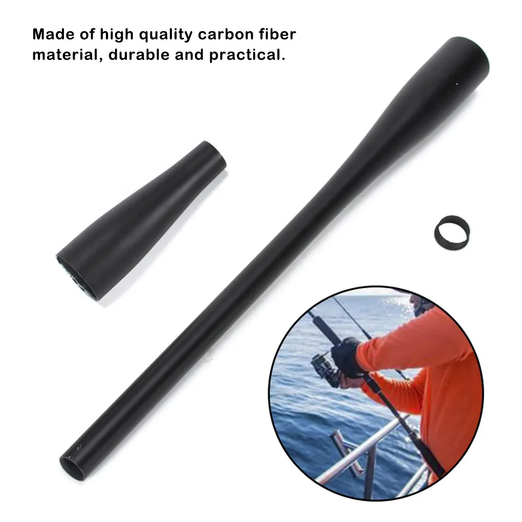 

Fishing Rod Extension Handle Grip Component Modified Parts Black Carbon Fiber Extended Bar Tackle Pole Accessory