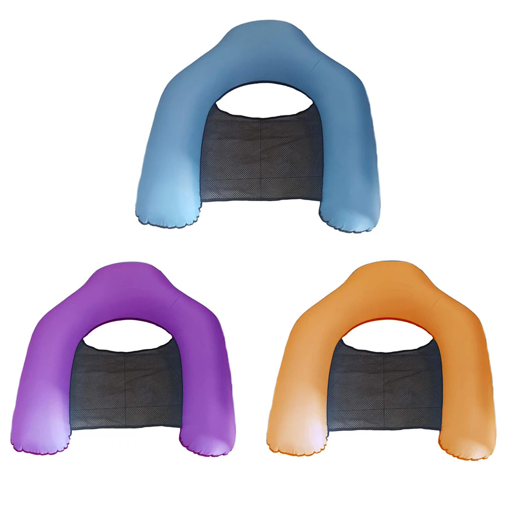 

Swimming Pool Chair Float Inflatable Floating Pool Drifter Water Floating Lounge with Comfortable Sling Seat Back