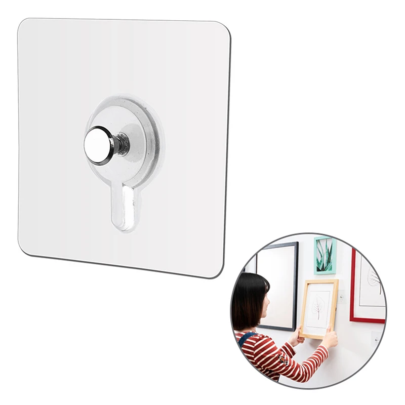 

1PCS PVC Strong Adhesive Nails Wall Poster Seamless Wall Hook Waterproof Durable Transparent Kitchen Bathroom Screw Hook Hanger