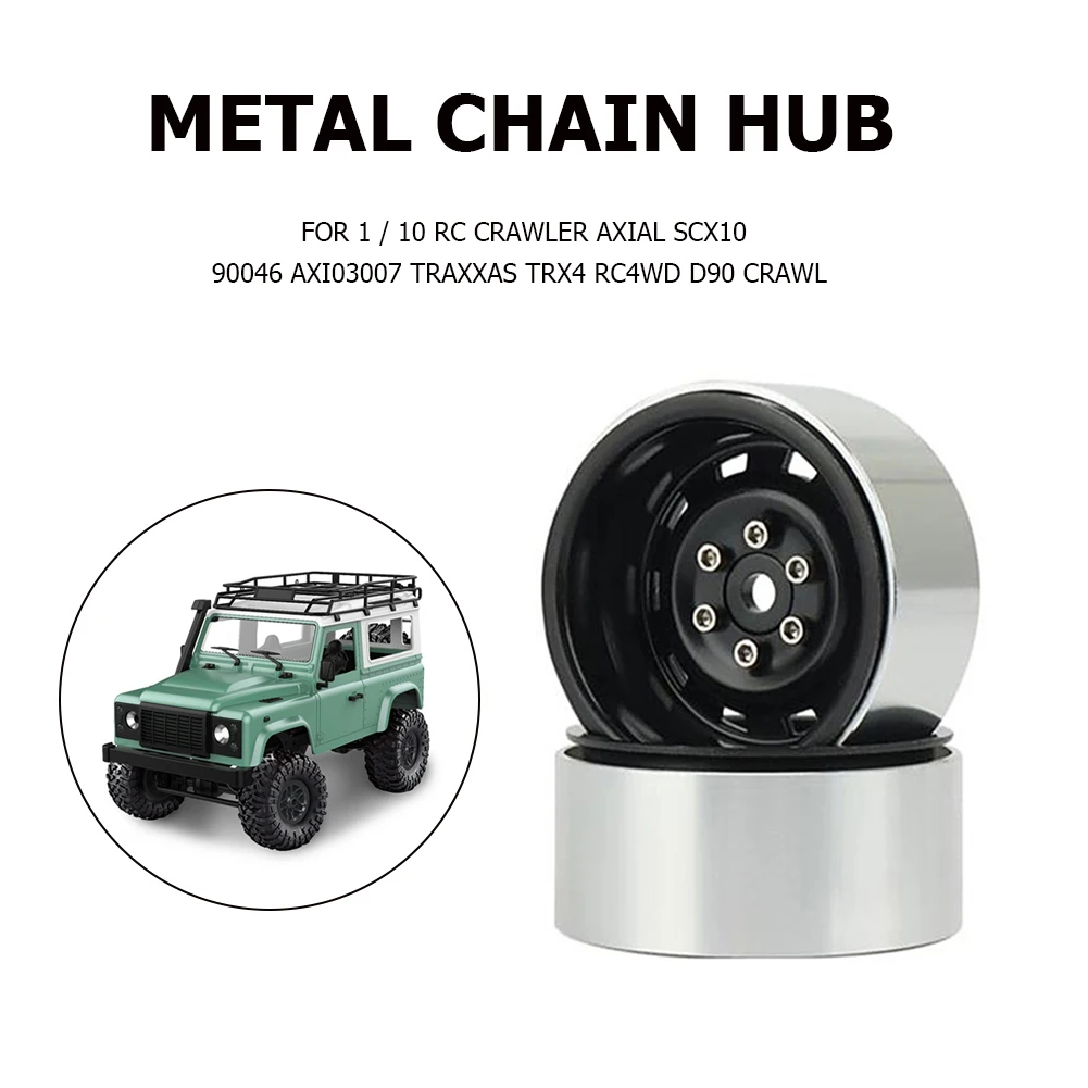 4Pcs 1.9 inch Metal Beadlock Wheel Rims Hub Set for 1/10 SCX10 90046 AXI03007 Traxxas TRX4 D90 RC Rock Crawler Car Parts - купить по