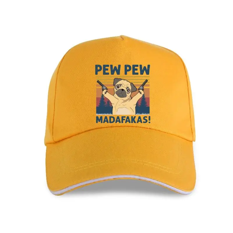 

new cap hat cute Pug With Gun Funny pink women Pew Pew Madafakas animal Print Baseball Cap female graphic femme Halloween Tops