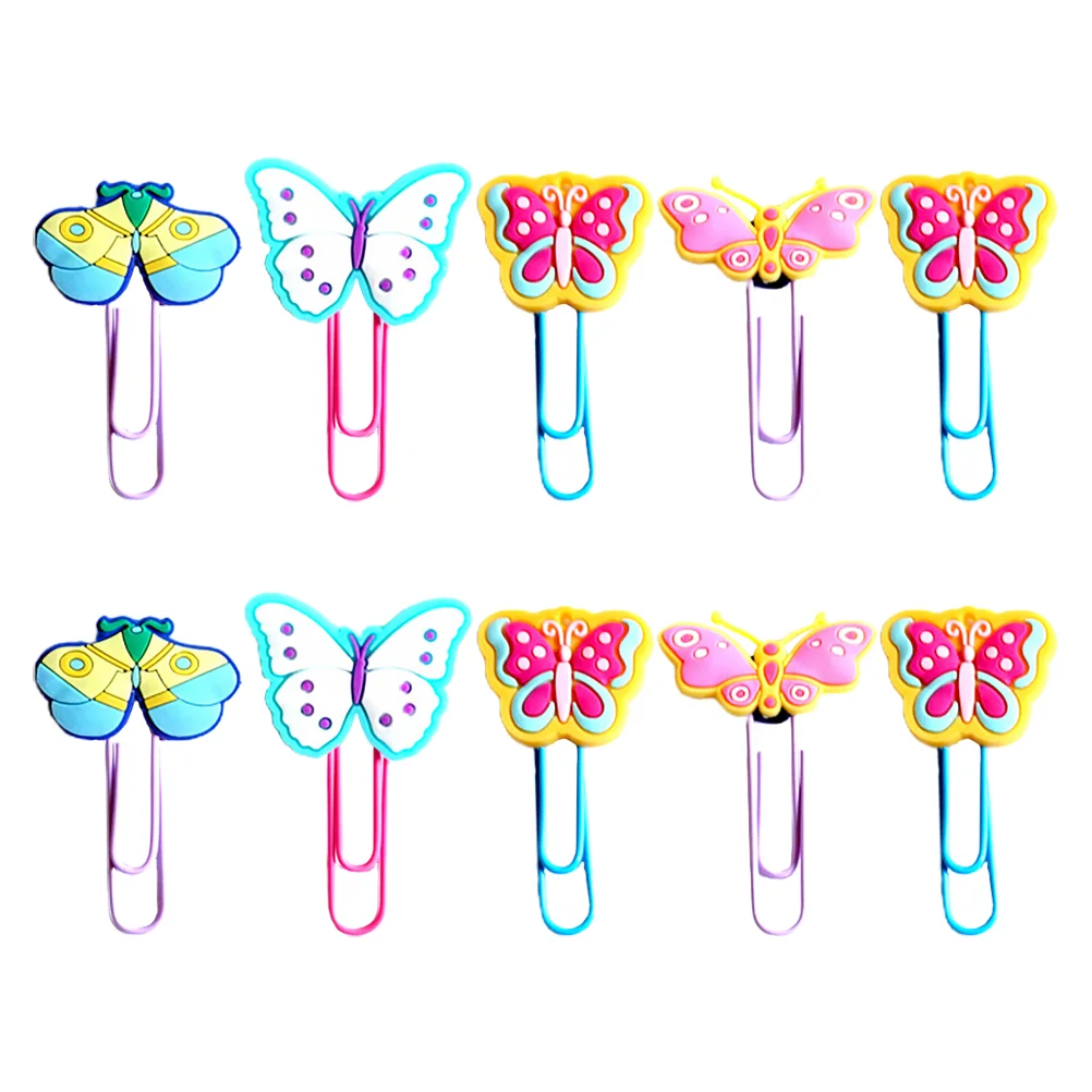 

20 PCS Books Butterfly Bookmark Bookmarks Novelty Paper Clips Silica Gel Clipper