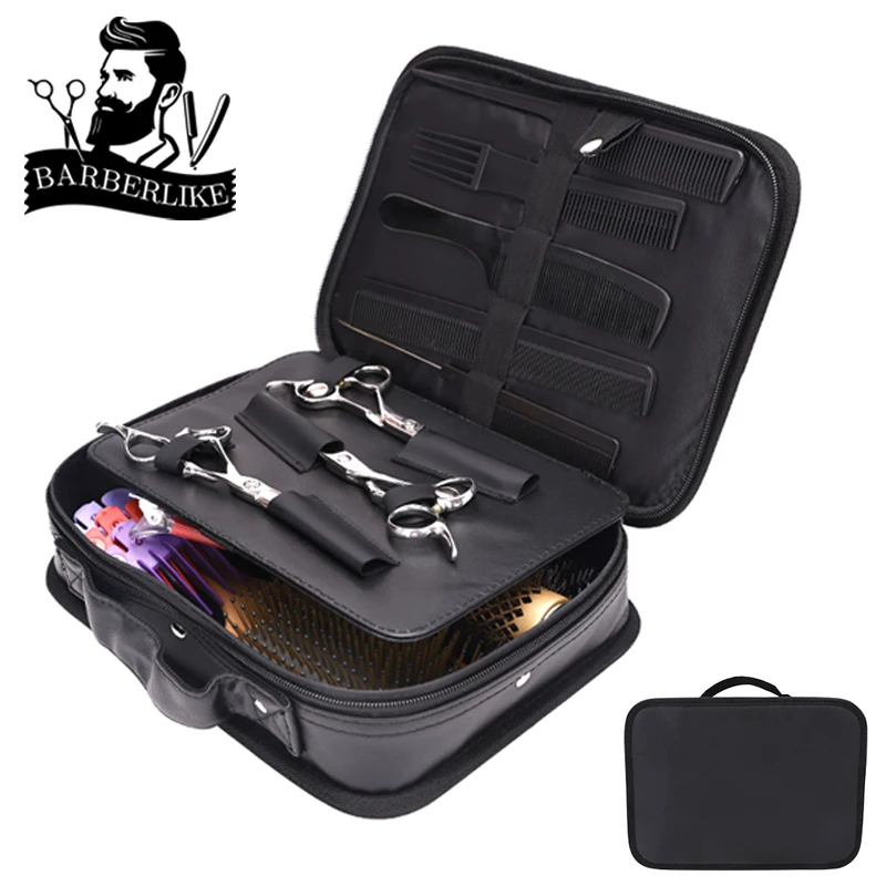 

Portable Salon Hairdressing Scissors Bag PU Leather Large Capacity Storage Box Hard Suitcase Beauty Multifunctional Tools