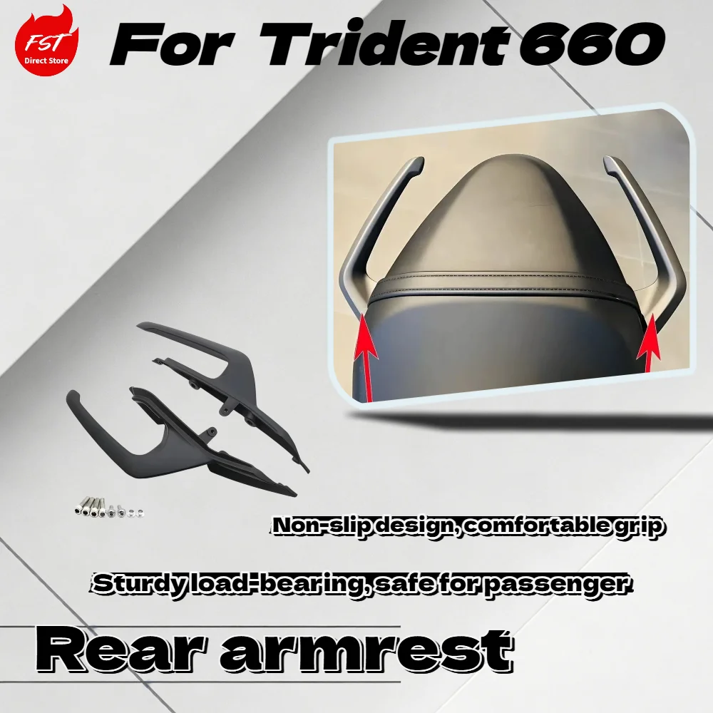Фото Для Forh Trident 660: Алюминиевая задняя ручка-поручень для пассажира, модифицированный кронштейн-подлокотник, запчасти №2