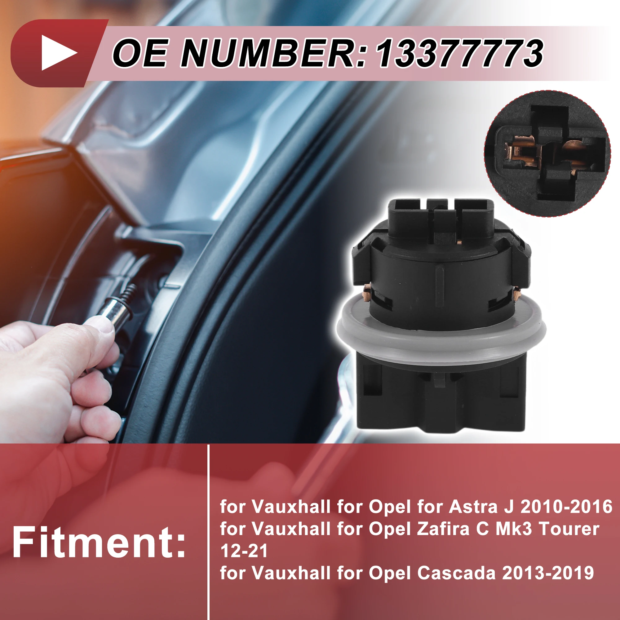 

X Autohaux 1 шт. Гнездо для дневных ходовых огней DRL для Opel для Astra J MK6 3-дверный GTC 2010-16 Разъем лампы для ламп 2-контактный разъем