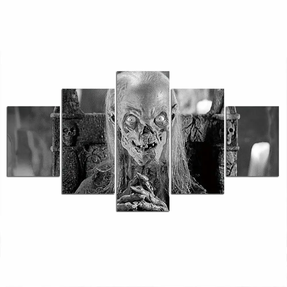 

5Pcs Skull Cartoon Halloween Pictures Canvas Paintings Wall Modern Abstract 5 Pieces Poster No Framed 5 Panel Room Decor