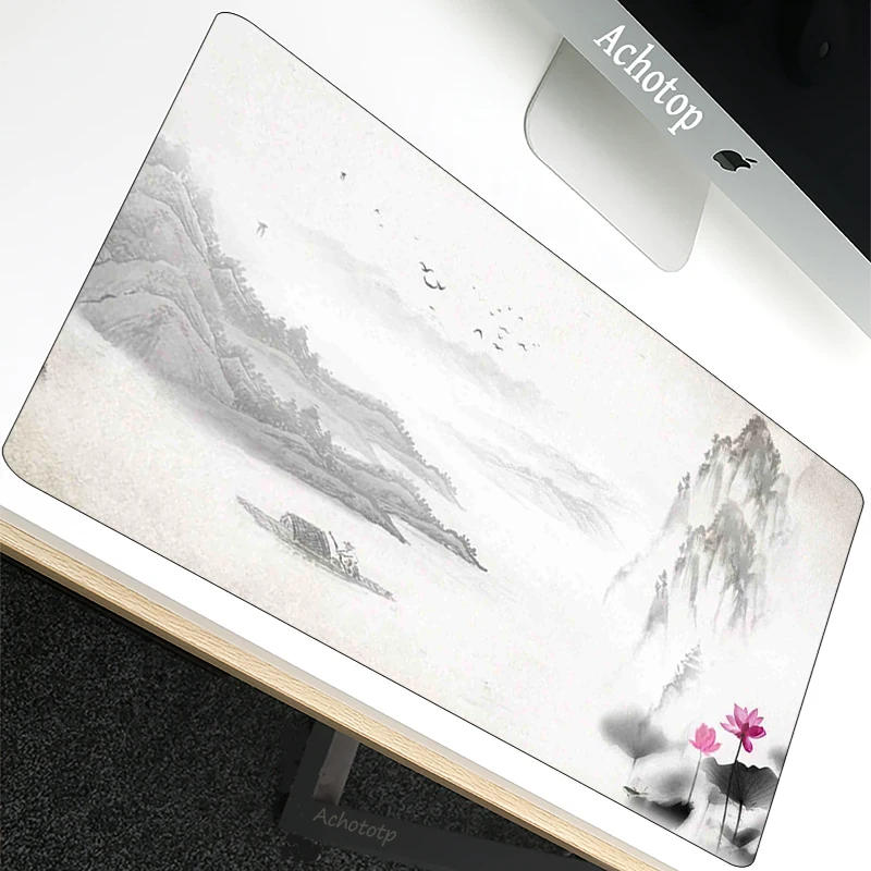 60x30cm Sakura Chinese painting 90x40cm Mousepad Laptop Gamer Mousepad Gaming Mouse Pad Large Locking Edge Keyboard Deak Mat