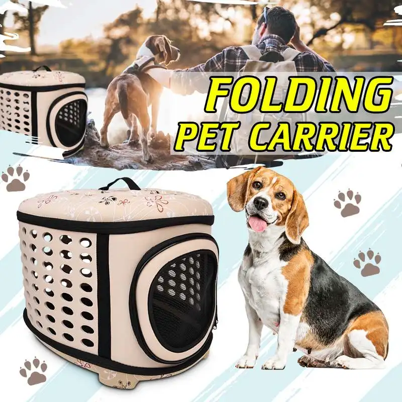 

Dog Cat Puppy Foldable Pet Carrier Bag Portable Travel Bag Shoulder Backpack