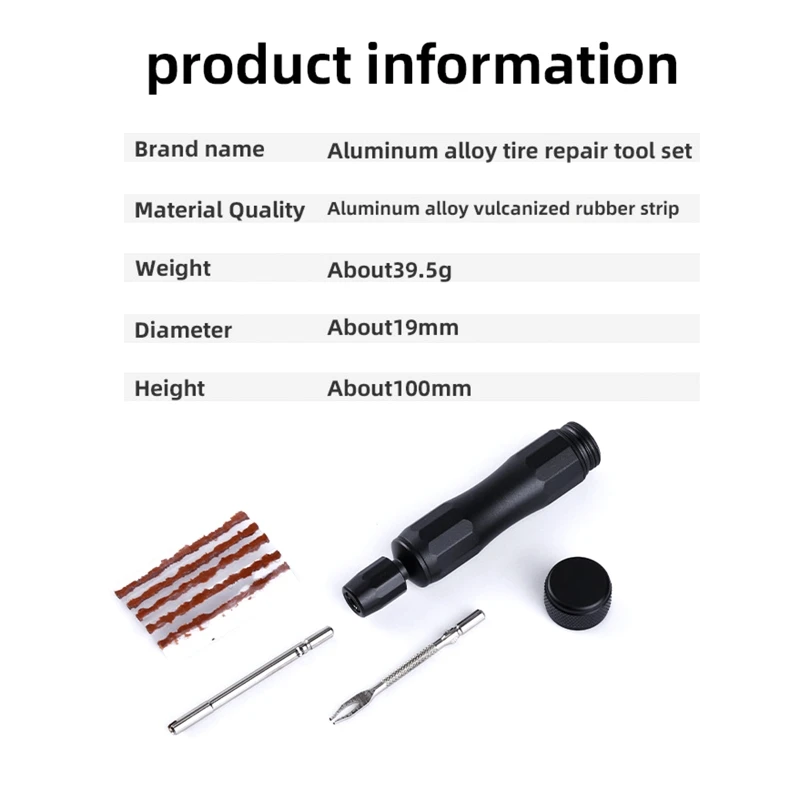 

N0HB Tubeless Bike Tire Repair Kit Tyre Puncture Sealant Repair Kit for Home Use Bicycle Repair Shop Lightweight Compact