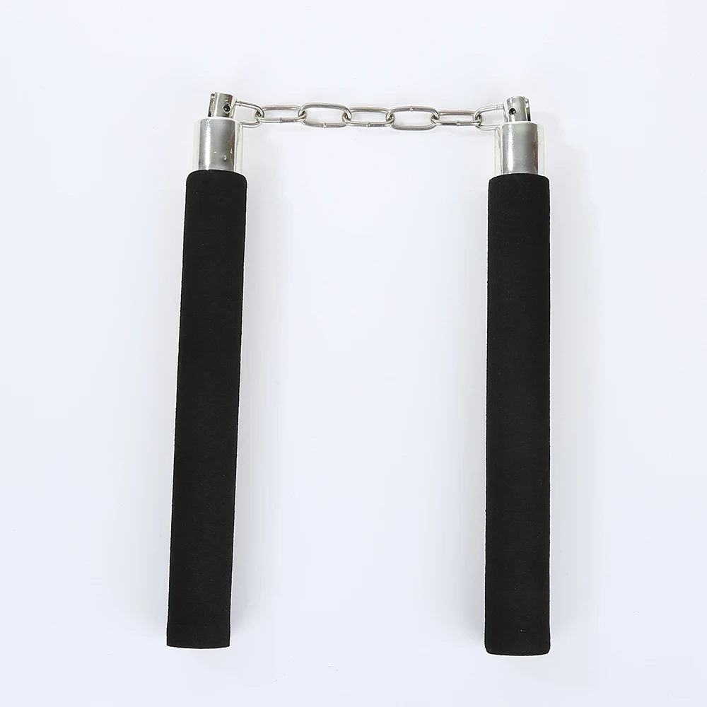 

24.3cm Practice Stick Kid Novice Sponge Nunchaku Metal Chain Children Practice Martial Arts Product Foam Nunchuck Training Tools