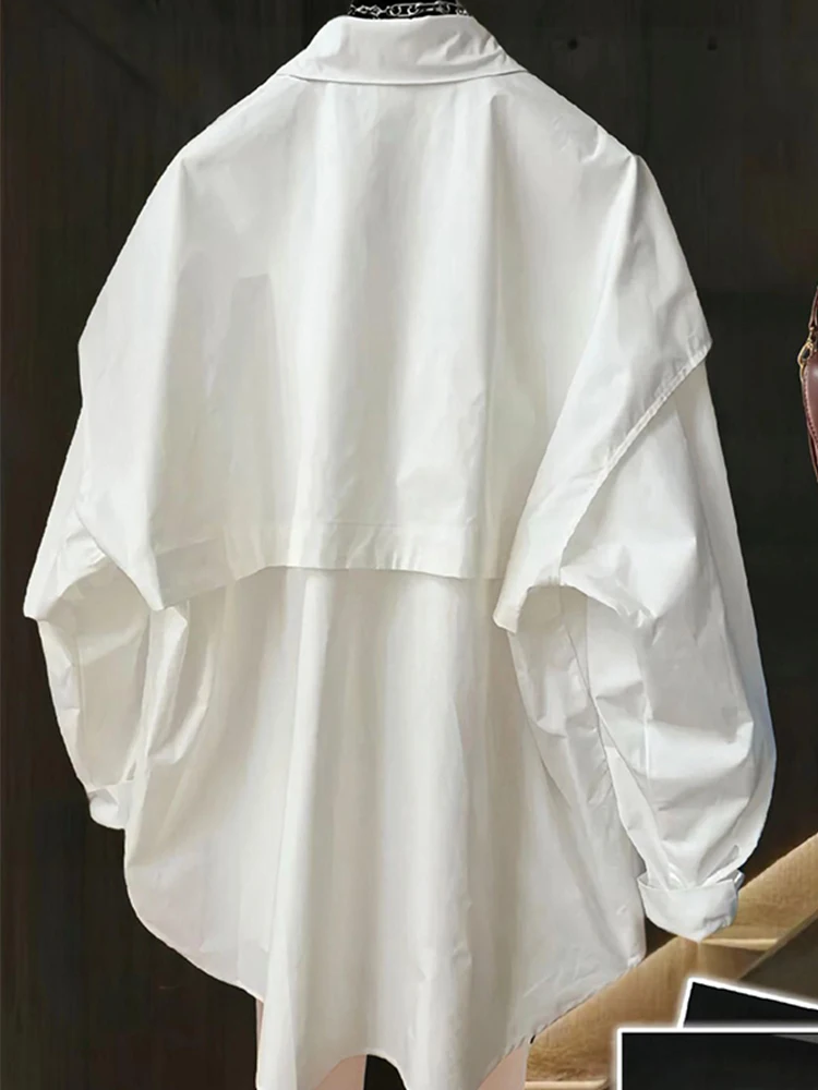 Shirts 2024 New Women's Overalls Royal Sister Business Wear White Sun Protection Top French sle Beautiful Cold Sle High-E...