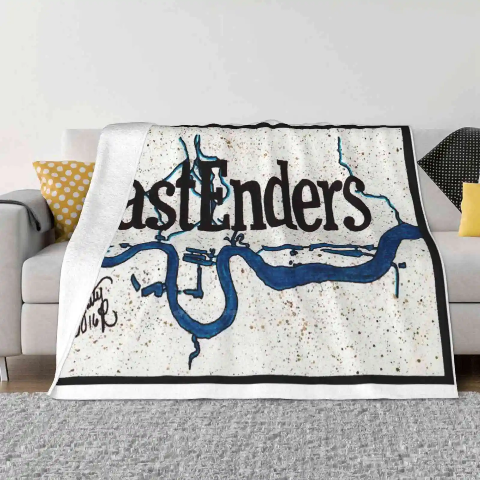 Eastender River Новое поступление модное теплое фланелевое одеяло для отдыха Eastenders Logo