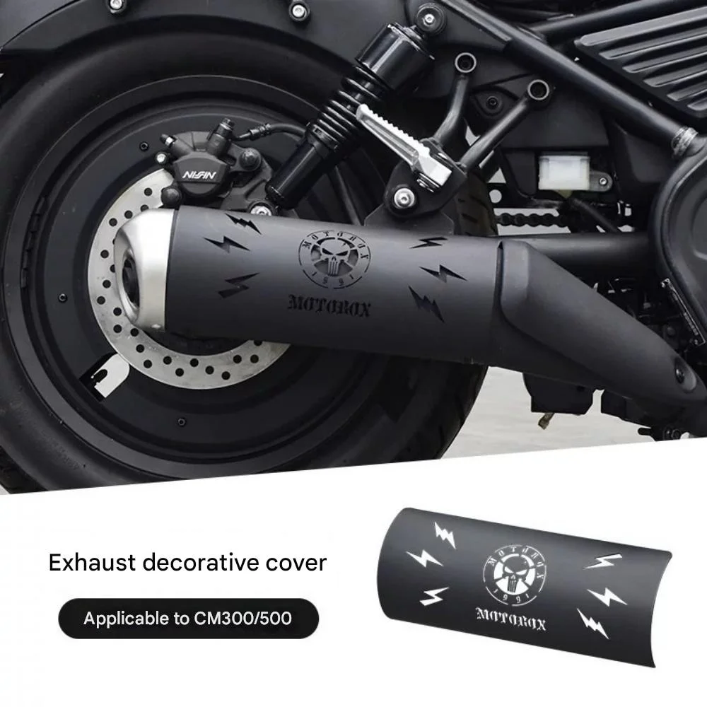 

Для HONDA Rebel 300 500 CM300 500, противоожоговая крышка выхлопной трубы, декоративная крышка, теплозащитный экран, защитная крышка для honda rebel