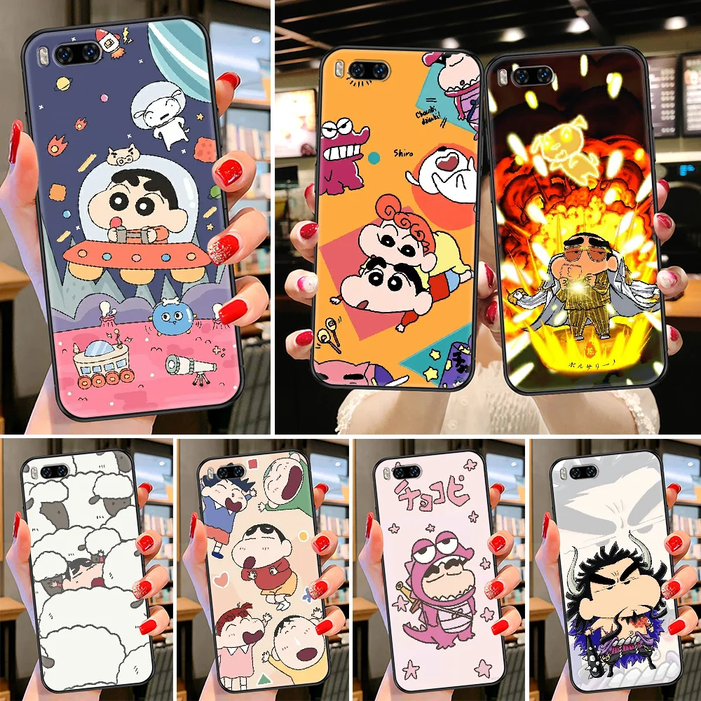 

Bandai Crayon Shin-chan Роскошный чехол для телефона Xiaomi Mi Max Note 3 A2 A3 8 9 9T 10 Lite Pro Ультрачерный красивый чехол 3D prime