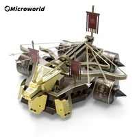microworld 3d metal styling puzzle game ballista chariot model kits laser cutting diy jigsaw gift birthday toys for adults kids