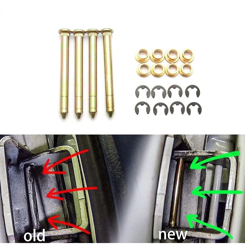 

Car Modification Set Door Hinge Pins Pin Bushing Repair Kit for Ford F150 F250 F350 for Truck SUV Mustang