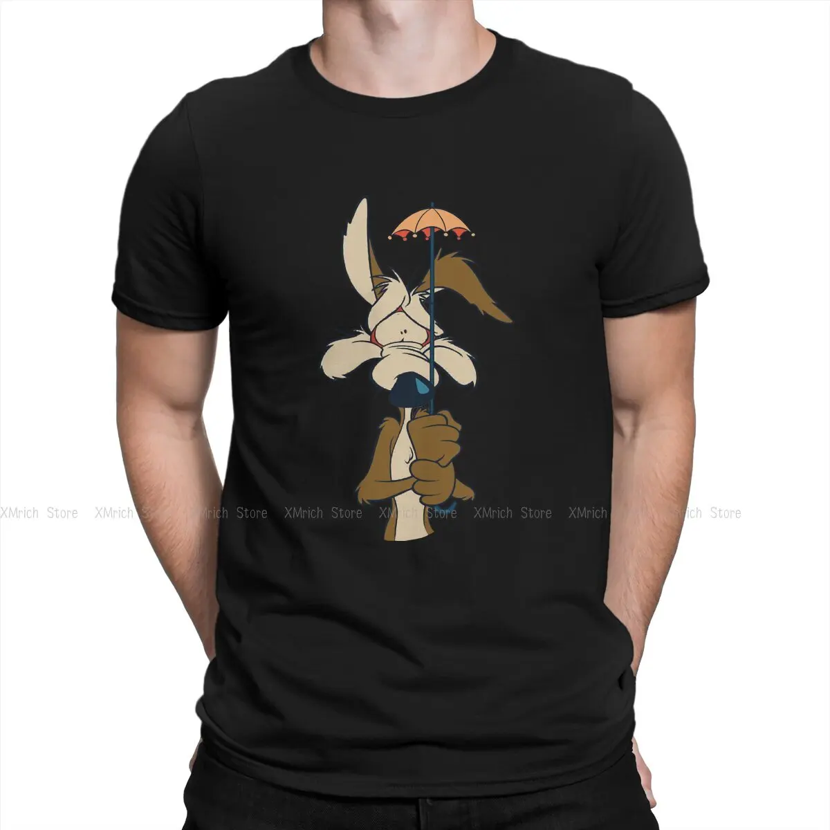 

Pitty Wolf Unique TShirt Roadrunner Wile E. Coyote Cartoons Casual T Shirt Summer T-shirt For Men Women