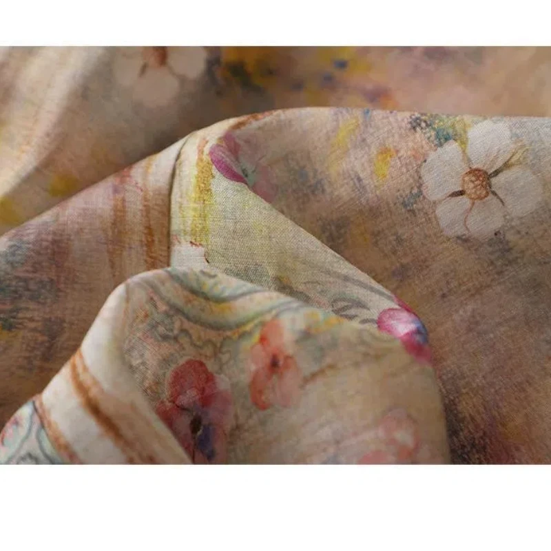 Женская футболка в этническом стиле свободная универсальная плиссированная с