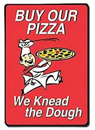 

New Vintage Metal Sign Buy Our Pizza Outdoort Street Garage & Home Bar Club Hotel Wall Decor Retro Signs
