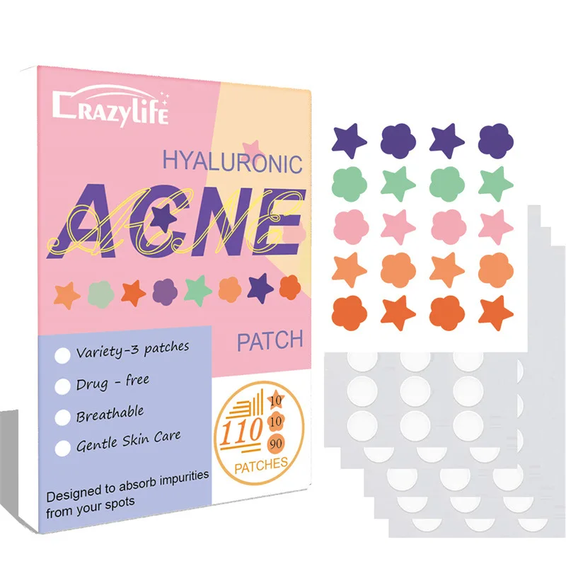 

110 Patches Acne Pimple Patch Invisible Waterproof Absorb Acne Treatment Pimple Remover Tool Acne Cleaner Korean Skin Care
