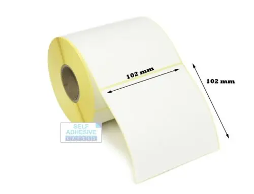 

102 x 102mm Thermal Transfer Labels For Zebra Type Printer 5,000 Labels