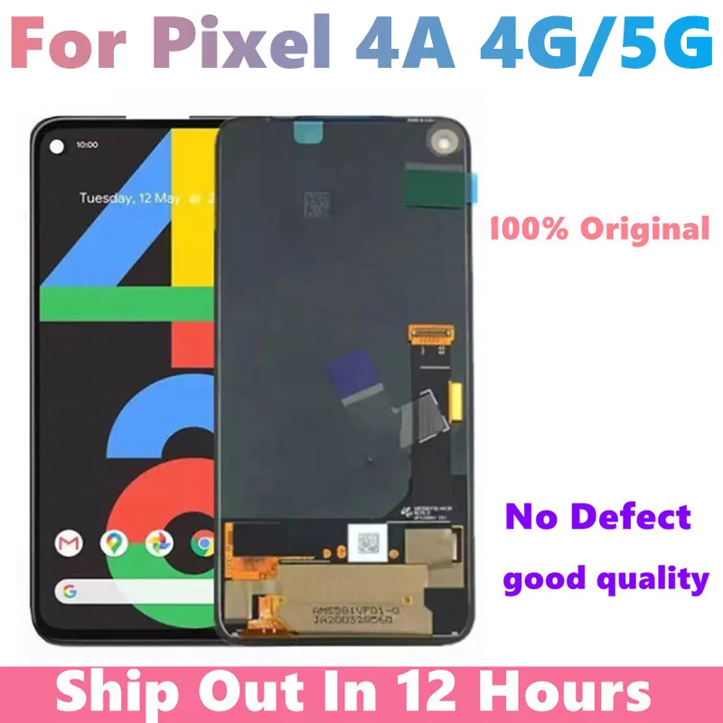 

2023 новый 100% Super AMOLED оригинальный для Google Pixel 4A ЖК-дисплей экран сенсорный дигитайзер сборка Замена для Google Pixel