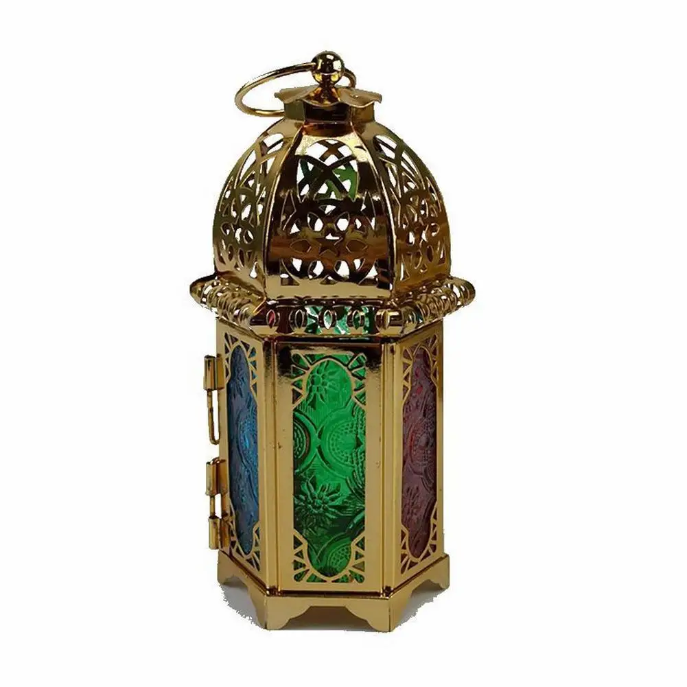 

Romantic Candle Holder Vintage Tealight Holder Candlestick Handicraft Ornaments Indain Moroccan Style Iron Tonal