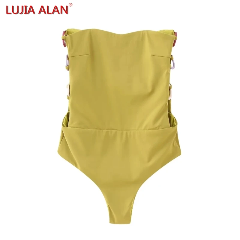 

Женское боди без бретелек, с открытым кольцом сбоку LUJIA ALAN T1855