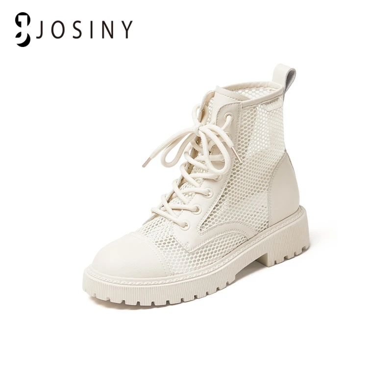 

JOSINY Fashionable Women Shoes Thick-Soled Board Boots For Female Martin Women's Boots Leisure Black Beige