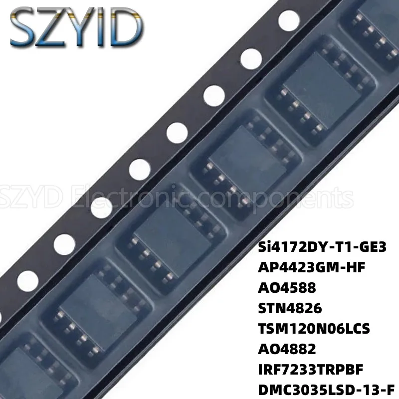 100PCS SOP8 Si4172DY-T1-GE3 AO4588 STN4826 TSM120N06LCS AO4882 IRF7233TRPBF AP4423GM-HF