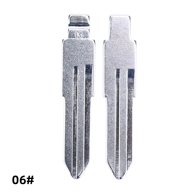 

XIEAILI OEM 50Pcs 06# Metal Uncut Flip KD Remote Key Blade For Nissan Mid Slot K624
