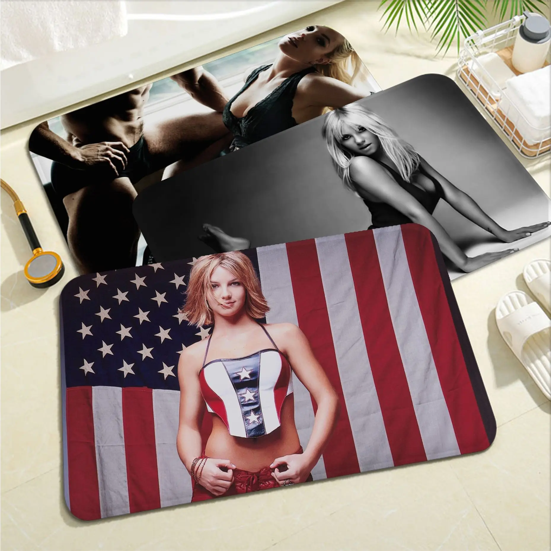 

Britney Spears Floor Mat Nordic Style Home Doormat Bathroom-Toilet Mats Bedroom Hotel Decor Mat