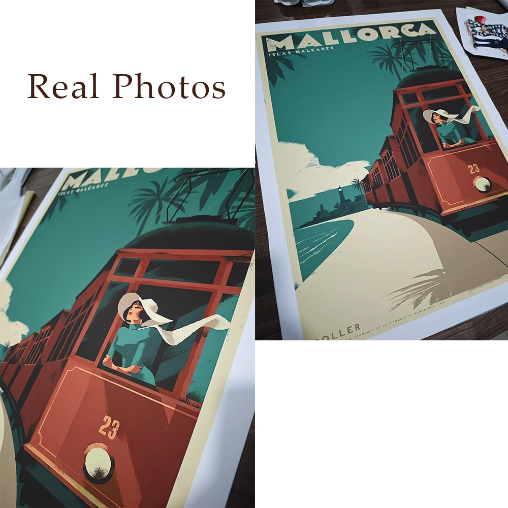 Настенный винтажный постер Ibiza для путешествий пейзаж Испании красочный принт