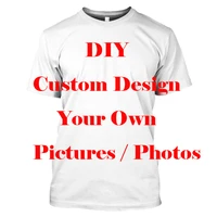 2022 new diy custom design own style polyester 3d print men t shirt hip hop women tshirt unisex clothing tops