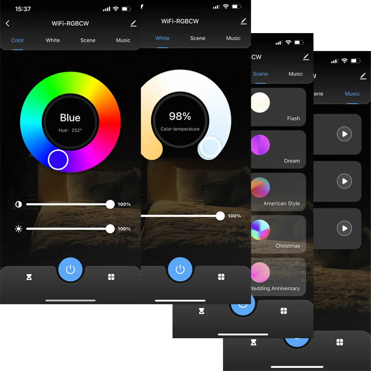 Лампа светодиодная для шкафа с пультом ДУ 30 см