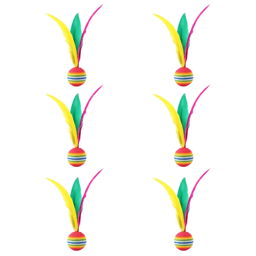 

6 Pcs China High-elastic Kids Plaything Toy's Funny Children Out Door Toys Accessories The Bird Practicing Badminton