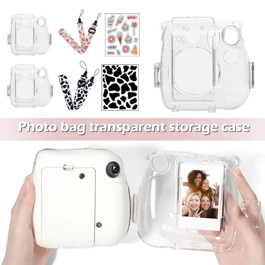 Прозрачный защитный чехол для Instax Mini 7 + Фотосумка прозрачный хранения камеры